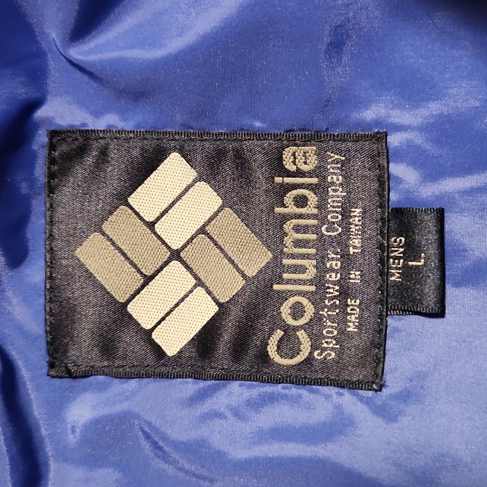 Vintage 90's Columbia Teal Anorak Retro Hideaway Hood Radial Sleeve Large - Picture 6 of 13